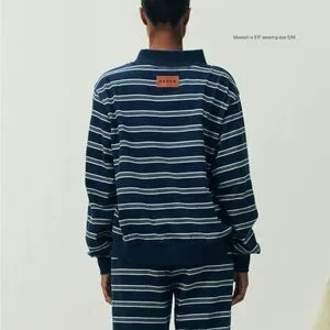 Parke | Tops | Parke Holiday Striped Mockneck Pullover  display picture 3